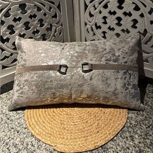 Chic Metallic Accent Pillow